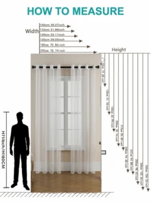 1 pièce/2 pièces Rideaux transparents et voilés, décoration d'intérieur avec œillets, traitement de fenêtre élégant, filtrage de la lumière, convient pour les rideaux de chambre/salon, design à œillets, convient pour toutes les saisons - rideaux de panneau de porte, convient pour les rideaux et voilages décoratifs intérieurs et extérieurs - Blanc - Voir 20