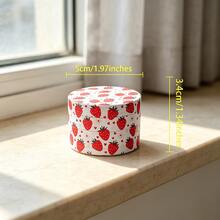 50mm 4-Layer Sweet Girl Style Strawberry Print Grinder, Zinc Alloy Metal Herb Grinder, Smoking Accessory, Holiday Gift! Christmas Gift! - View 3