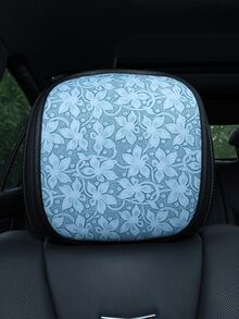 Floral Embossed Car Headrest Cover, Universal Car Seat Headrest Protector, Decorative Car Interior Accessory Suitable For Most Cars - Lily - View 3