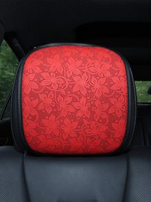 Floral Embossed Car Headrest Cover, Universal Car Seat Headrest Protector, Decorative Car Interior Accessory Suitable For Most Cars - Lily - View 7