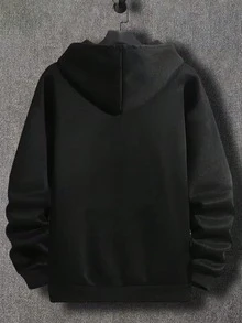 Men's Sports Casual Hoodie, Practical Pockets, Suitable For Daily Wear And Sports Scenes. - Black - View 9