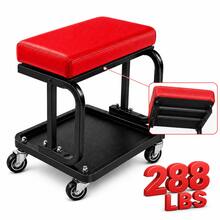 288 Lb Heavy-Duty Rolling Mechanic Stool With 360° Swivel Casters And Tool Tray – Padded Garage Creeper Seat For Auto Repair, Maintenance, Detailing, And Workshop Use - Garage Repair Equipment - View 9