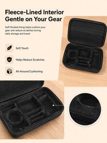 MIAOTU Camera Storage Bag For Osmo Action 6, EVA Hard Shell Storage Box With Shoulder Strap, Precise Compartment Action Camera Accessories Carrying Bag, Suitable For Travel, Outdoor Shooting And Vlog - View 7