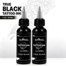 Professional Black White Tattoo Ink Pigment 1oz Long Lasting Tattoo Color Ink For Body Tattoo Art Makeup - Multicolor - View 11