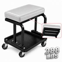 288 Lb Heavy-Duty Rolling Mechanic Stool With 360° Swivel Casters And Tool Tray – Padded Garage Creeper Seat For Auto Repair, Maintenance, Detailing, And Workshop Use - Garage Repair Equipment - View 10
