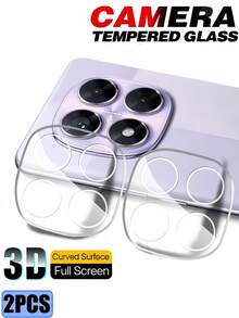 2pcs Full Coverage Transparent Camera Lens Tempered Glass Screen Protector Compatible With Xiaomi Notet 15/14/13/Pro Gift For Birthday, Family, Friends Lens Protector, Phone Accessories Waterproof Shockproof Anti-Fall Anti-Fall Scratch Resistant Anti-Fingerprint - Clear - View 24