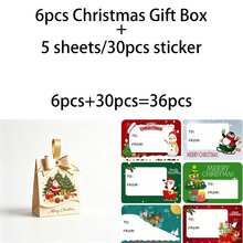 36/72/114pcs Elegant Christmas Candy Bags With Bow-Strong Christmas Motifs,Premium Paper Gift Bags For Cookies, Chocolates And Small Gifts, Gifts For The Christmas Holiday - Style a - View 9