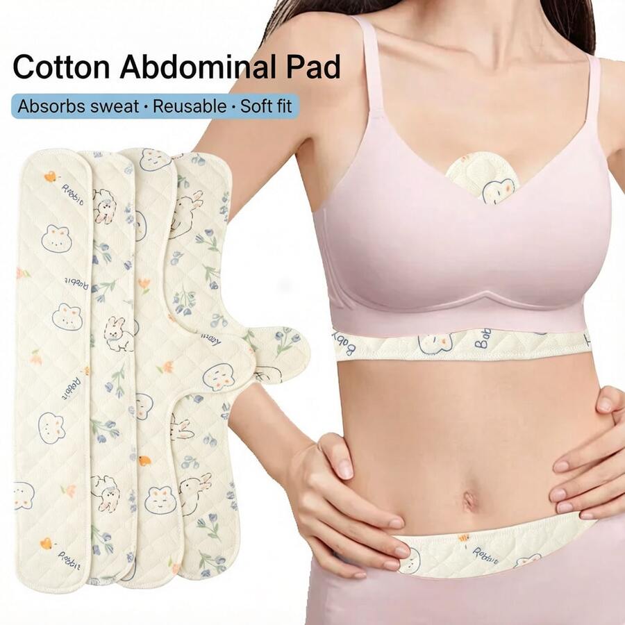 1 Pc Moisture Wicking Sweat Absorbent Pads For Sports Bra, Reusable Washable Anti-Sweat Cotton Liner For Underwear, Breast Sweat Pads, Stay Dry & Chafe Prevention - Multicolor - View 1