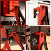 1Pc Rivet Gun, Professional Rivet Gun, Hand Riveter Tool For Metal, Aluminum, Steel, Sturdy Case - Riveter - View 4