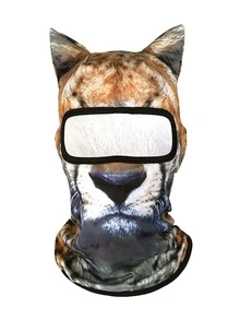 1pc Unisex Multi-Piece Balaclava Head Cover With 3D Animal Pattern, Outdoor Headscarf Face Mask, Suitable For Swimming, Hiking, Skiing And Daily Wear - Multicolor - View 10