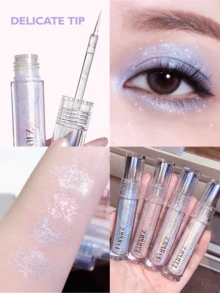 Eunarz 全息閃粉液體眼影，附超細刷頭，打造閃耀眼妝 - #LG03 DREAM PURPLE - 查看 3