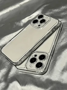 1件透明太空極簡風全包覆TPU防震手機殼，適用於Apple 18 17 16 15 14 13 12 11 Pro Max，保護殼 Air - 無色 - 查看 1