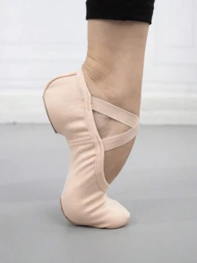 Wuyuan 2-Way Stretch Canvas Ballet Shoes - Lightweight & Breathable Fabric - Baby Pink - View 3