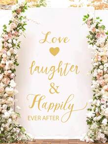 mama look 1pc,Multi-Style,Wedding Party Theme Wall Sticker,Wedding English Decoration,PVC Self-Adhesive Removable,Suitable For Restaurant,Party,Living Room,Bedroom Wall Decoration,Room Decoration,Etc. - Multiple Styles - View 2
