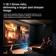 USB Wired Screen Mirroring Projector, 1080P HD Home Theater Video Projector, Portable Outdoor Movie Projector, USB Cable Connection, Basic Model, Screen Mirroring Only, Non-Android System, No Power Plug Or Adapter Included - Black - View 9