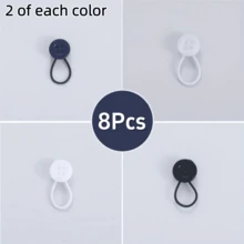 6/8/12/16Pcs Expandable Waist Buttons, No-Nail Seamless Detachable Cuff & Collar Shirt Extender Buttons, Elastic Adjustable Stretch Buttons, Unisex - Multicolor - View 16