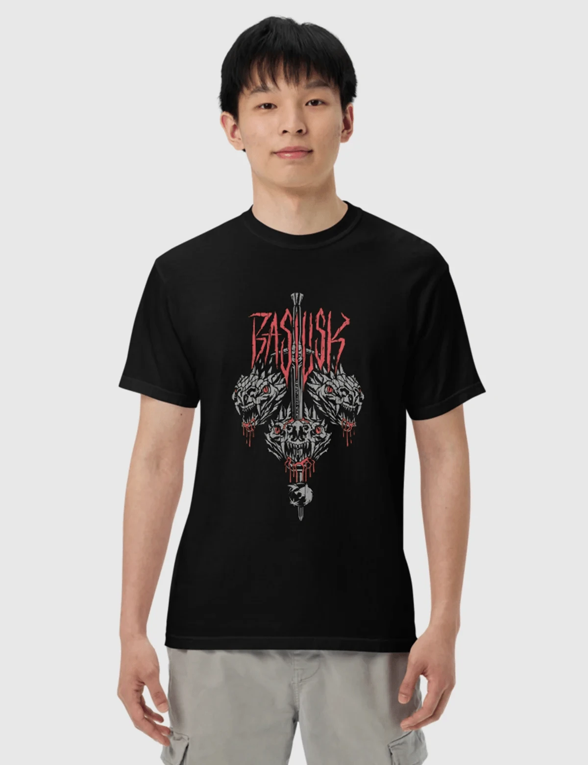 The Witcher Snake Monster Loose Fit T-Shirt Unisex Set Autumn Women Ghostface - Black - View 1
