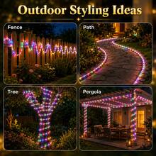 Christmas Lights Multicolor LED Rope Lights USB Powered Flexible Clear Tube String Lights 7M/12M/17M/22M 8 Modes Colorful Glow For Christmas Tree Bedroom Window Garden Patio Balcony Party Wedding Holiday Home Decor - Colored Light - View 10