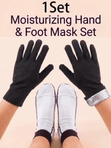 1Set/1Pair White Moisturizing Relief Socks, Reusable Spa Moisturizing Socks, Use With Your Favorite Lotions Skin Repair, Home Foot Care, Travel Foot Care, Feet Care, Foot Mask, Pedicure Tools - White - View 10