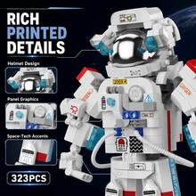 323PCS Astronaut Building Block Model, Space Explorer Brick Figure With Movable Joints, Space-Themed Adult Collectible Construction Set, Desktop Display Decor - Space Building Blocks - View 5