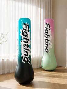 1.2M/1.5M Freestanding Inflatable Punching Bag, Durable PVC Boxing Column For Kickboxing, Fitness Training, Home Workout & Stress Relief - Multicolor - View 4