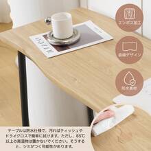 Counter table 3 - point set Bar table Dining set Fashionable wooden tone Adjustable legs High table set Soft seating cushion for two hanging Cafe Livi - ナチュラル + スチール - チェックする 2