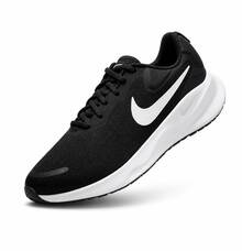Nike Revolution 7 男款轻便舒适缓震休闲跑步鞋 FB2207-001 - 黑與白 - 查看 1