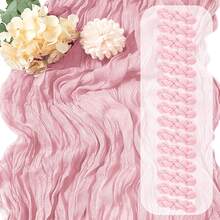 1pc/5pcs 90*180cm Solid Color Table Runner, Minimalist Polyester Table Liner Decoration, For Dining Table - Pink - View 2