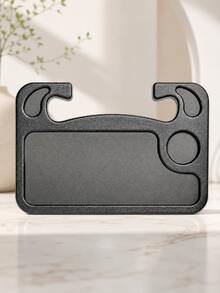Car Steering Wheel Tray, 1pc 2-In-1 Steering Wheel Desk , Portable ABS Car Food Tray Table With Cup Holder & Pen Slot, Car Laptop Desk For Writing Work, Universal For Most Cars SUVs Trucks, Multipurpose Travel Car Accessories,Car Storage,Car Tray - A - View 12