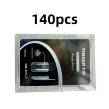 140pcs Sandwich Nail Extension Dual Mold, Inner Arc Short Square Crystal Nail Tips, Double Layer Nail Mold - Clear - View 8