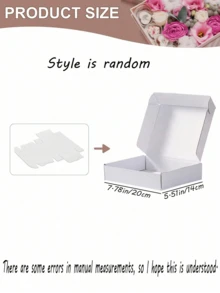 8pcs - Sturdy White Corrugated Boxes, Perfect For Small Businesses, E-Commerce, Shipping And Packaging | Gift And Storage Boxes, Corrugated Gift Boxes For Shipping And Packaging, Small Mailing Boxes, White Mailing Boxes, Flat Corrugated Paper, Document Mailing Boxes, Jewelry Packaging - White - View 3