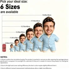 1件DIY客製化個人照片抱枕靠墊，沙發臥室家居裝飾，節日情侶親子寵物紀念，父親節母親節萬聖節情人節感恩節復活節愚人節，獨特有趣的兒童玩具禮物 - 彩色 - 查看 6