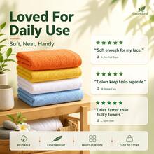 Face Towels 6/12/24/48pcs, Ultra Soft Skin-Friendly Sensitive Skin Face Cloths, 10x10/12x28 Inch Small/Large Face Towels, Reusable Washable Makeup Remover Cloths, Easy To Rinse Multi-Color Facial Cleansing Cloths - Yellow - View 7