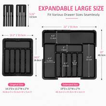 1pc Expandable Cutlery Drawer Organizer, Utensil Tray, Fork And Kitchen Utensil Storage Rack, Adjustable Divider Kitchen Organizer, PP Material, Suitable For Spoons, Forks, Knives - Multicolor - View 3