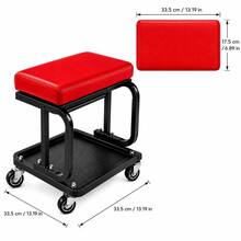 288 Lb Heavy-Duty Rolling Mechanic Stool With 360° Swivel Casters And Tool Tray – Padded Garage Creeper Seat For Auto Repair, Maintenance, Detailing, And Workshop Use - Garage Repair Equipment - View 3