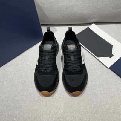 2026 New Women's Sports Shoes, Partner Sneakers, Mesh And Leather Upper, Chunky Thick Sole, Hidden Lift, Black And White, Retro