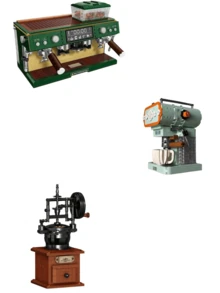 946pcs Mini Coffee Machine Building Blocks Set, Bagged, 3D DIY Assembly Toy, Includes Double Group, Espresso And Manual Coffee Machine, Creative Desktop Decor, Home Decoration, Gift For Building Block Enthusiasts - Multicolor(Bag) - View 5