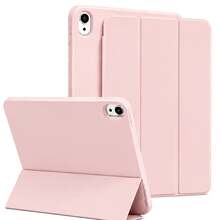 Protective Case Compatible With IPad 11th Gen, A16 Model, Tri-Fold Stand, Smart Sleep/Wake, Air Cushion Shockproof, Fashion PU Leather, Compatible With IPad 10th Gen, Galaxy Tab S10 Lite, Galaxy Tab, Idea Tab 11 2025 - Pink - View 2