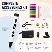 3D Printing Pen Set With 12 Colors PLA Filament Drawing Board Base Finger Protector DIY Craft Kit Christmas Birthday Gift For Kids Boys Girls - View 11