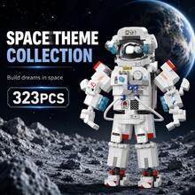 323PCS Astronaut Building Block Model, Space Explorer Brick Figure With Movable Joints, Space-Themed Adult Collectible Construction Set, Desktop Display Decor - Space Building Blocks - View 6