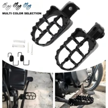 Reletech 2Pcs Motorcycle Footpegs, Durable Aluminum Alloy Off Road Foot Pegs, Reinforced Lightweight Upgrade Replacement Parts - A - View 3
