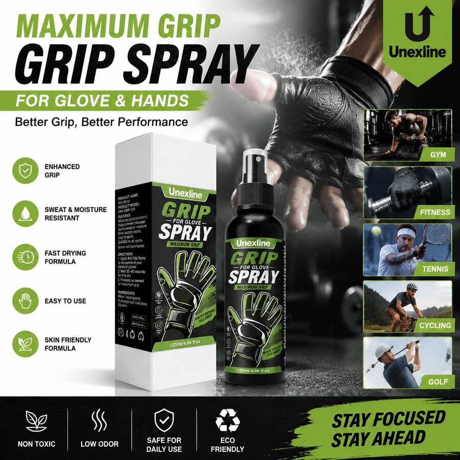 Anti-Slip Spray 120ml Professional Grade, Suitable For Table Tennis Rackets, Badminton Rackets, Goalkeeper Gloves, Shoes, Grip-Specific Anti-Slip Agent, Sports Equipment - B - View 1