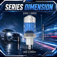 HYNBYZJ 2pcs H4 LED Headlight Bulb Projector Lens CANBUS 200W 180000LM Super Bright 6500K Turbo Fan Car Light 9003/HB2 For Cars/Motorcycle - A - View 9