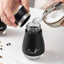 Salt And Pepper Shaker Set, 4oz Glass Base Salt & Pepper Shakers With Stainless Steel Lids, Suitable For Kitchen, Dining Table, RV, Camping, BBQ, Refillable Design - Multicolor - View 10