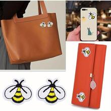 5/10/15/20/25/30Pcs Embroidered Bee Pattern Iron-On Patches, Suitable For Clothing, Shoes, Bags, Hats, Jeans Accessories, Sewing DIY Crafts - Bee - View 12
