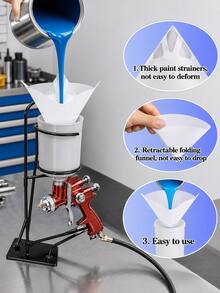 Disposable 60 Mesh Paper Paint Strainer With Fine Filter, Suitable For Automotive Spray Paint System, Automotive Spray Gun Paint Filter, Suitable For Professional/Home Spray Gun - A - View 2
