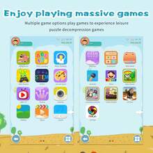 7 Inch Educational Tablet Android 13, 4GB+64GB Quad Core, IPS HD Display, Parental Control & Learning Games, Silicone Protective Case, Suitable For Students - Orange - View 7