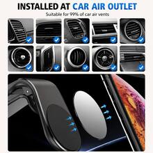 Universal L-Shaped Magnetic Car Phone Holder, Multi-Angle Adjustable, Air Vent Clip-On Installation, Compact Design; Equipped With Dedicated Air Vent Base, Hands-Free Driving Convenience; Aluminum Alloy Body, Multiple Colors Available, Compatible With Most Car Air Vents And Mainstream Smartphones - Multicolor - View 6