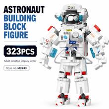 323PCS Astronaut Building Block Model, Space Explorer Brick Figure With Movable Joints, Space-Themed Adult Collectible Construction Set, Desktop Display Decor - Space Building Blocks - View 3