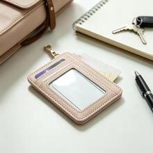 Slim PU Leather ID Card Holder, Multi‑Slots Clear Window Card Wallet For Credit Bus ID Cards - Multicolor - View 4
